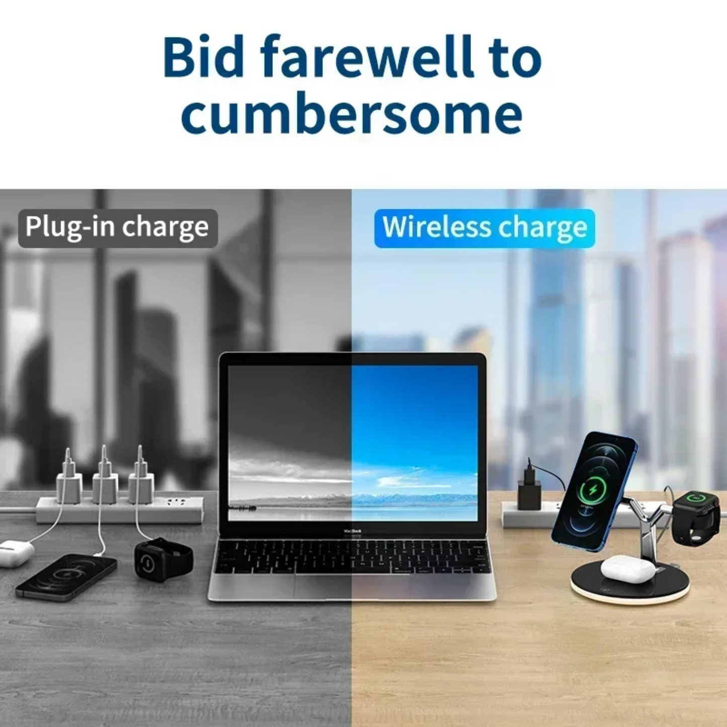 Magnetic Charging Hub for Apple - Black