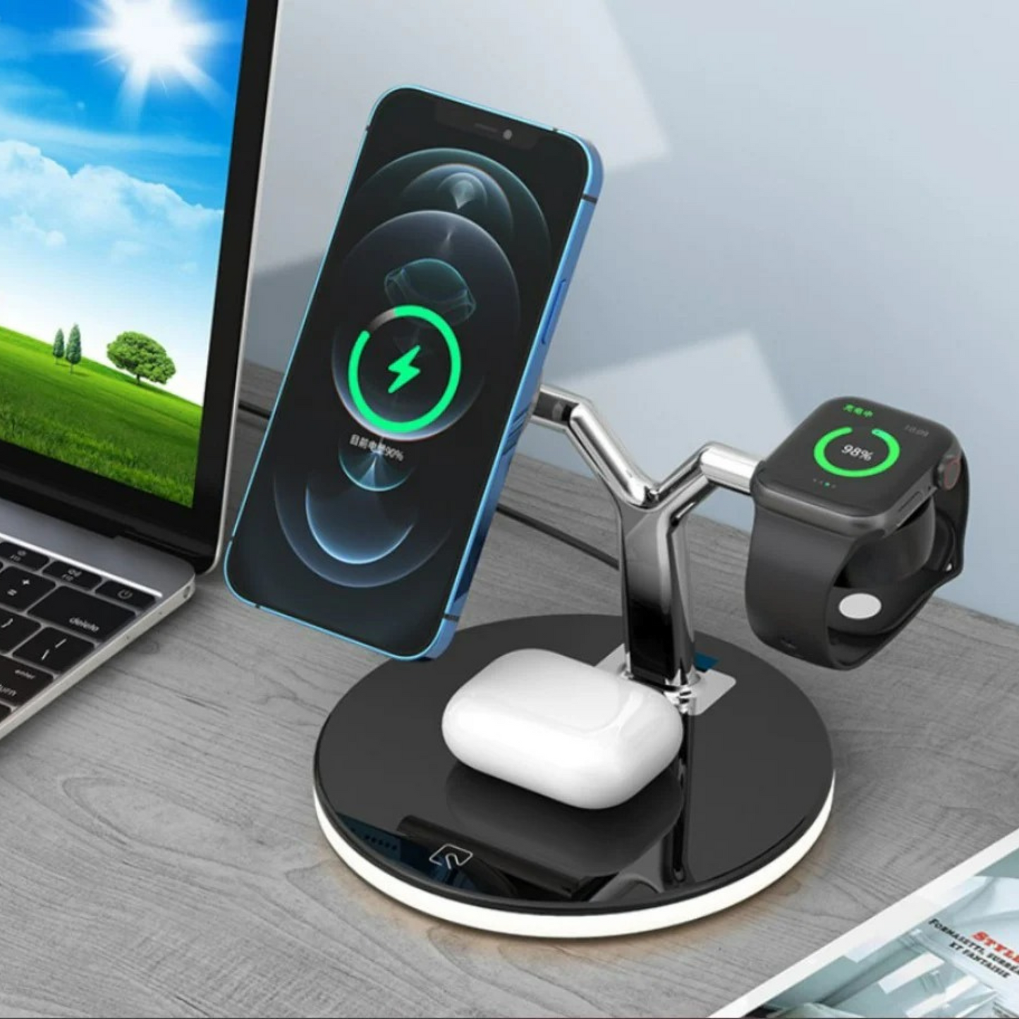 Magnetic Charging Hub for Apple - Black